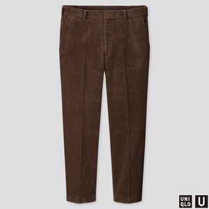 MEN Uniqlo U Wide Fit Corduroy Pants Size 34 Brown